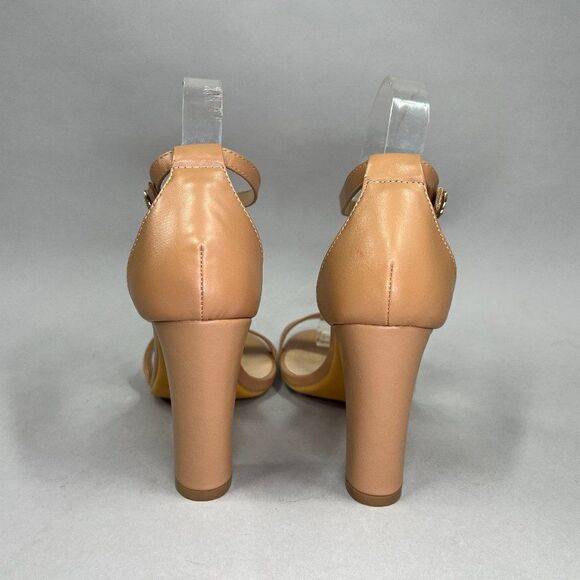 Ankis Women's Size 8 Nude Open Toe Ankle Strap Heels - Picture 4 of 11